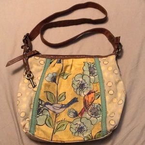 Yellow Fossil bird purse